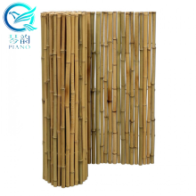 Cerca de jardim barata Qinge 14-16mm materiais naturais rolos de cercas de bambu para jardim e varanda cercas de bambu de alta qualidade